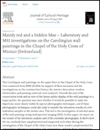 artIMAGING Journal of Cultural Heritage 08.2019: Mainly red and a hidden blue – Laboratory and MSI investigations on the Carolingian wall paintings in the Chapel of the Holy Cross of Müstair (Switzerland)